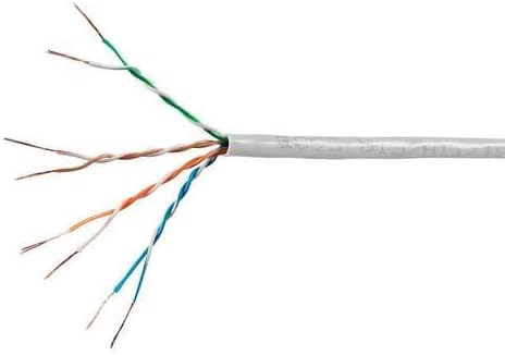 Monoprice Cat6 כבל בתפזורת Ethernet - 1000 רגל - שחור | תקוע 550 מגה -הרץ UTP חוט נחושת טהור